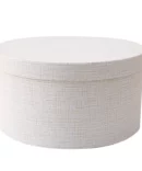 boite a chapeau blanche doree D29