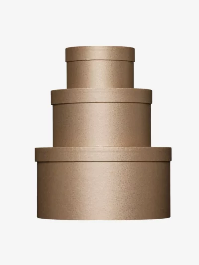 Set 3 Boîtes rondes carton Dorée