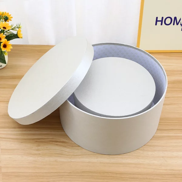 Boite à chapeau argentée D29*H15 cm – Image 3