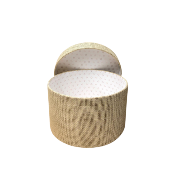 Boite à chapeau tissée beige  D22*H12 cm – Image 2