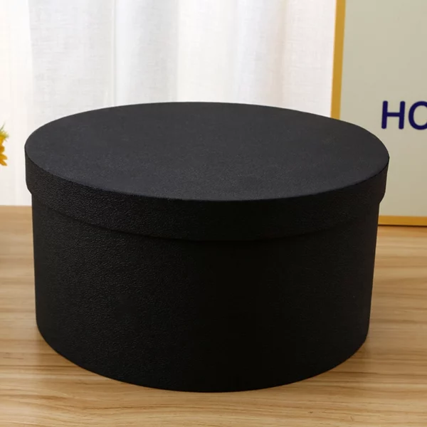 Set 3 Boîtes rondes carton Noir – Image 4