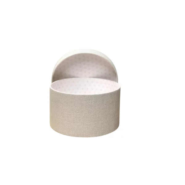 Boite à chapeau tissée blanche  D22*H12 cm – Image 2
