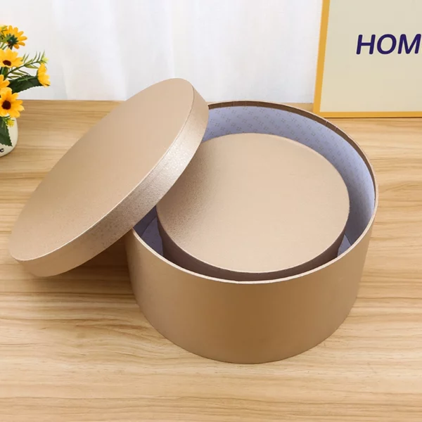 Boite à chapeau dorée D29*H15 cm – Image 3