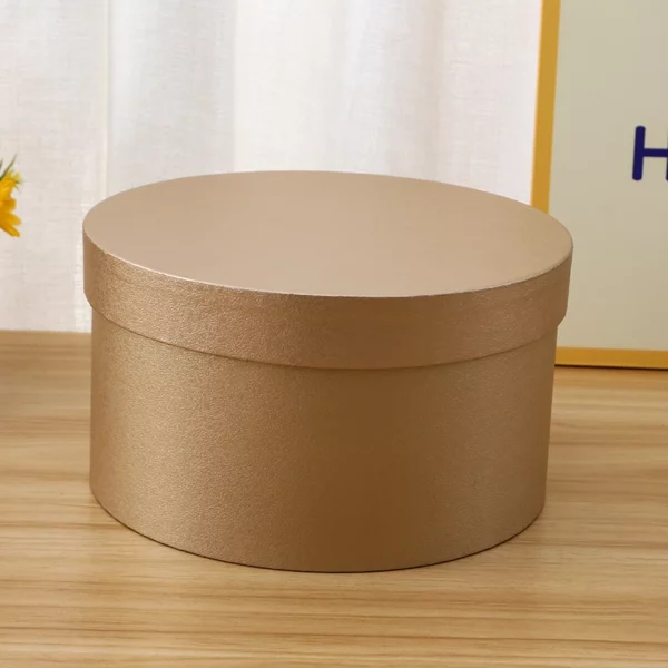 Set 3 Boîtes rondes carton Dorée – Image 3