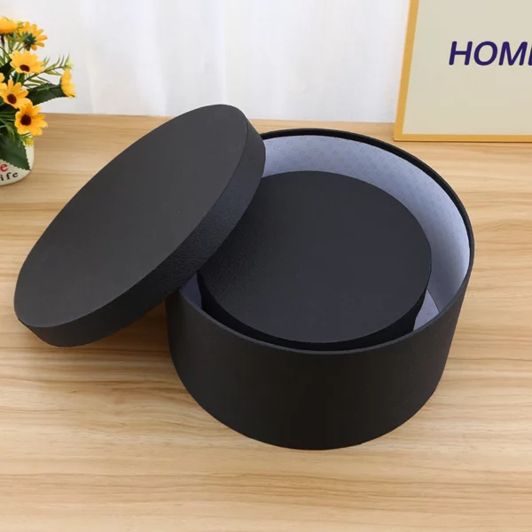 Set 3 Boîtes rondes carton Noir – Image 3