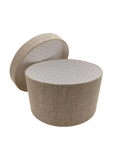 Boite à chapeau tissée beige D29*H15 cm