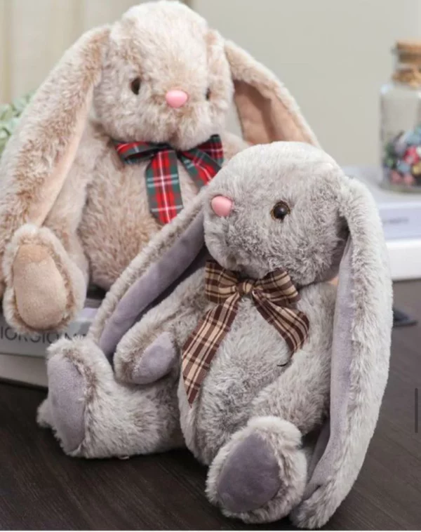 Peluche lapin gris